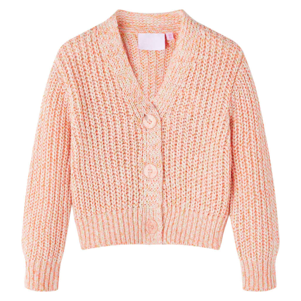 (128) Kids' Cardigan Long Sleeve Coats Toddler Kids Knit Sweater Knitted Mixed Pink