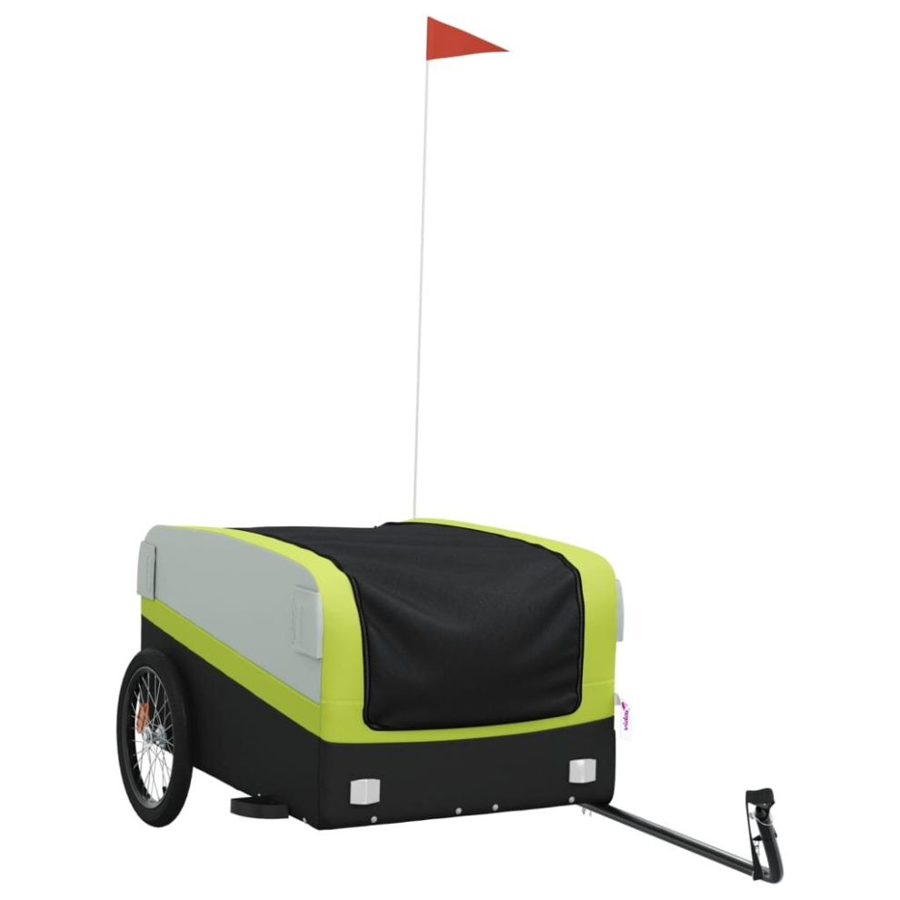 Vidaxl (, 137 X 69 X 59 Cm) Bike Cargo Trailer Bike Cart Bicycle Cargo Trailer Bike Wagon Iron Green