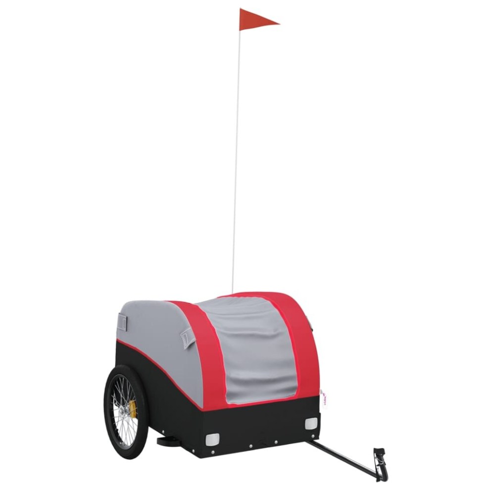Vidaxl (, 126 X 63 X 63 Cm) Bike Cargo Trailer Bike Cart Bicycle Cargo Trailer Bike Wagon Iron Red
