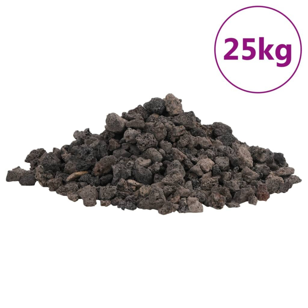 (black, 1-2 cm (25 kg)) vidaXL Volcanic Rocks Lava Accent Rocks Aquarium Base Lava Stones Beads 25 kg