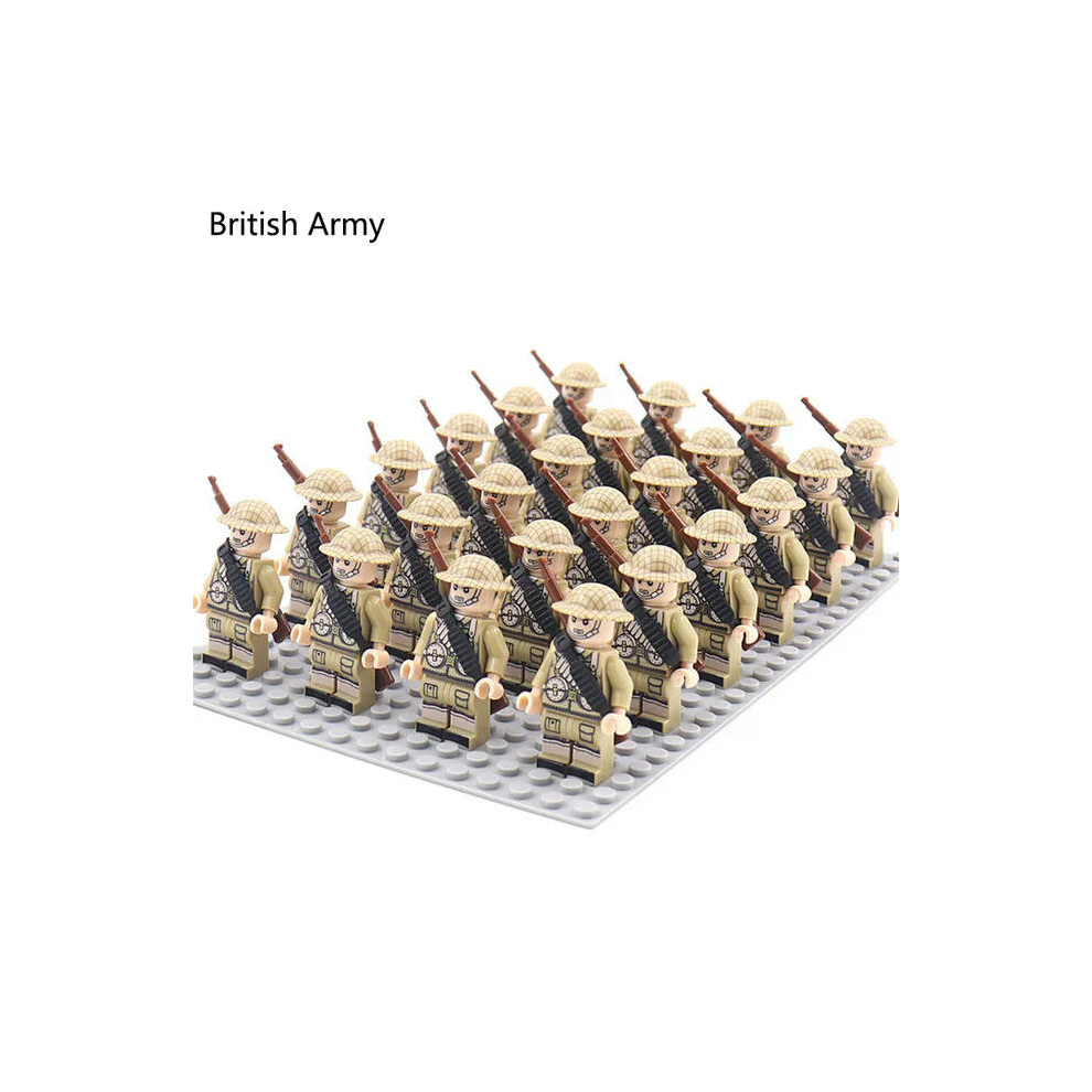 (D261) WW2 24pcs/Lot Military Soldiers Building Blocks Set Weapons Soviet US UK France Army Action Figures Bricks Toys Kids Gifts-image-OPC-PD2PQJH-NEW