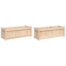 vidaXL Garden Planters Flower Pot Planter Box Plant Pot 2 pcs Solid Wood Pine