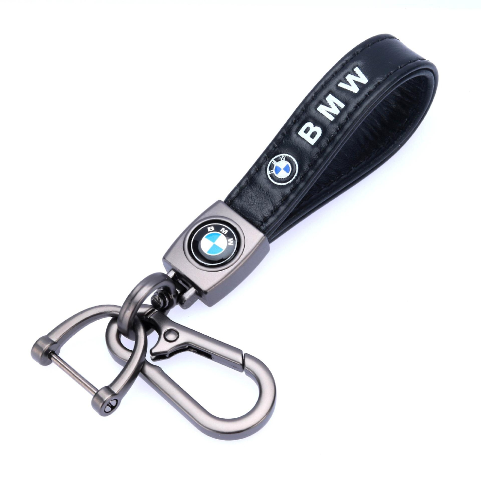 Auspicious-leather Keychain Set For Bmw 1 3 5 6 Series X5 X6 Z4 X1 X3 X7 9 Series, M Keychain Keyring Family Gift-