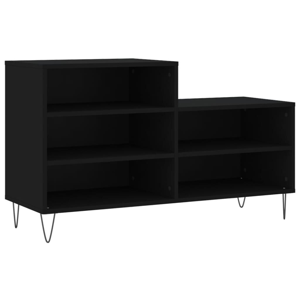 Vidaxl (Black) Shoe Cabinet Shoe Cupboard Shoe Storage Rack Shelf Engineered Wood