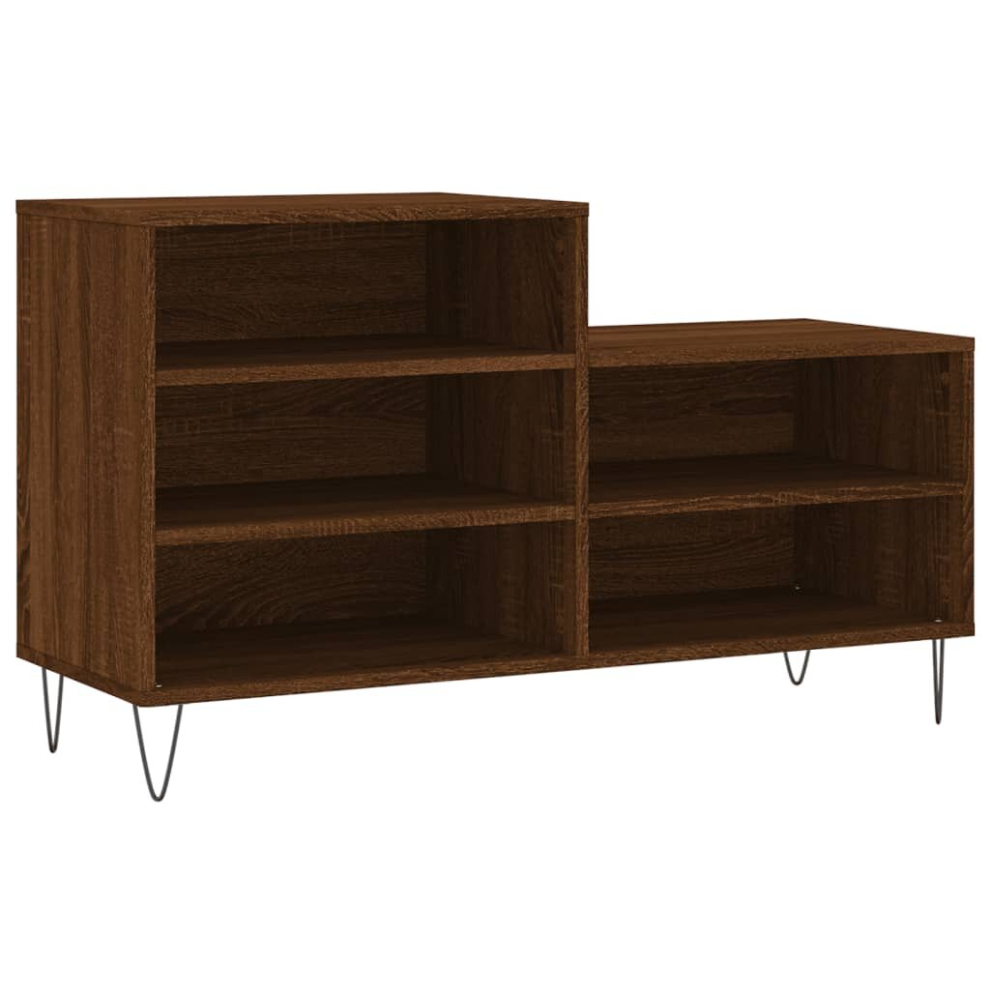 Vidaxl (Brown Oak) Shoe Cabinet Shoe Cupboard Shoe Storage Rack Shelf Engineered Wood