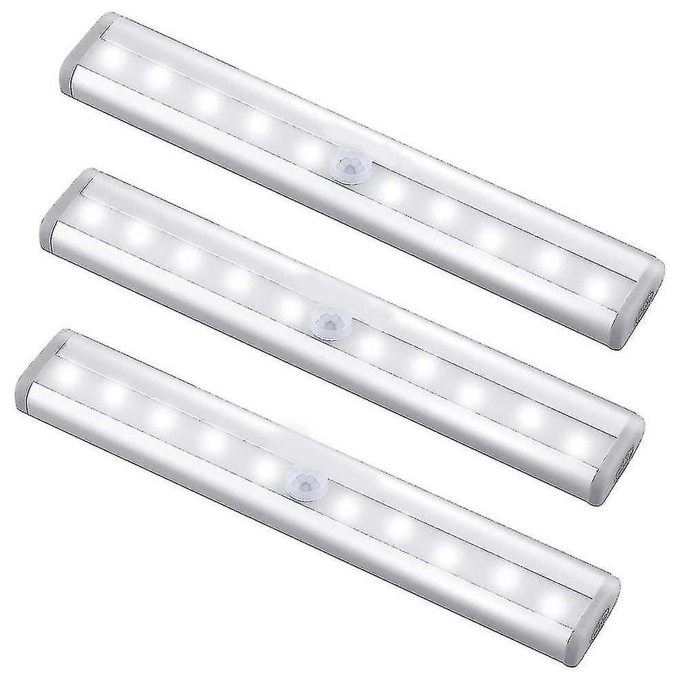 3 Pack Upgraded Usb Rechargeable 10 Led Magnetic Motion Sensor Light