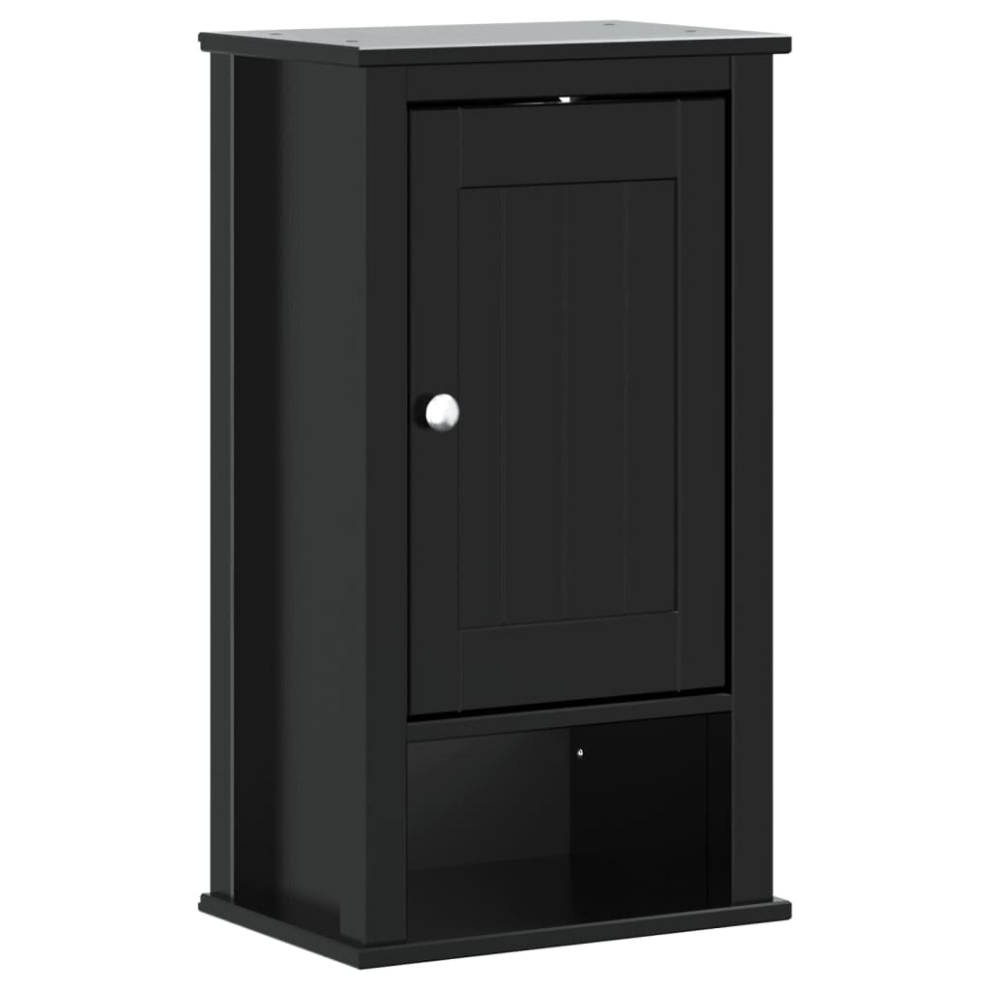 (black, 40 x 27 x 71.5 cm) vidaXL Bathroom Wall Cabinet Wall Vanity Unit Storage Cupboard BERG Solid Wood