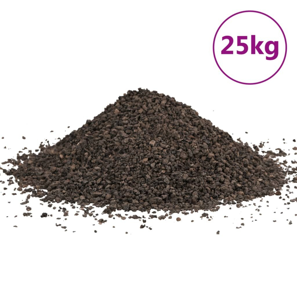 (1-3 mm (25 kg)) vidaXL Basalt Gravel Aquarium Gravel Chippings Stone Aquarium Sand 25 kg Black