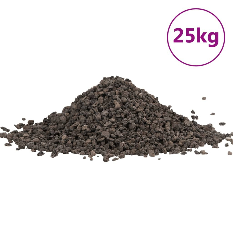 (5-8 mm (25 kg)) vidaXL Basalt Gravel Aquarium Gravel Chippings Stone Aquarium Sand 25 kg Black