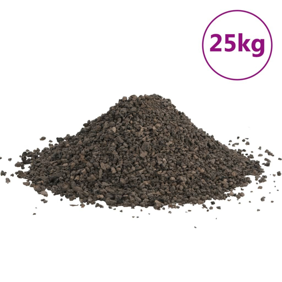 (3-5 mm (25 kg)) vidaXL Basalt Gravel Aquarium Gravel Chippings Stone Aquarium Sand 25 kg Black