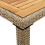 VidaXL vidaXL Solid Wood Acacia Garden Table Beige Poly Rattan Outdoor Dining Table 5