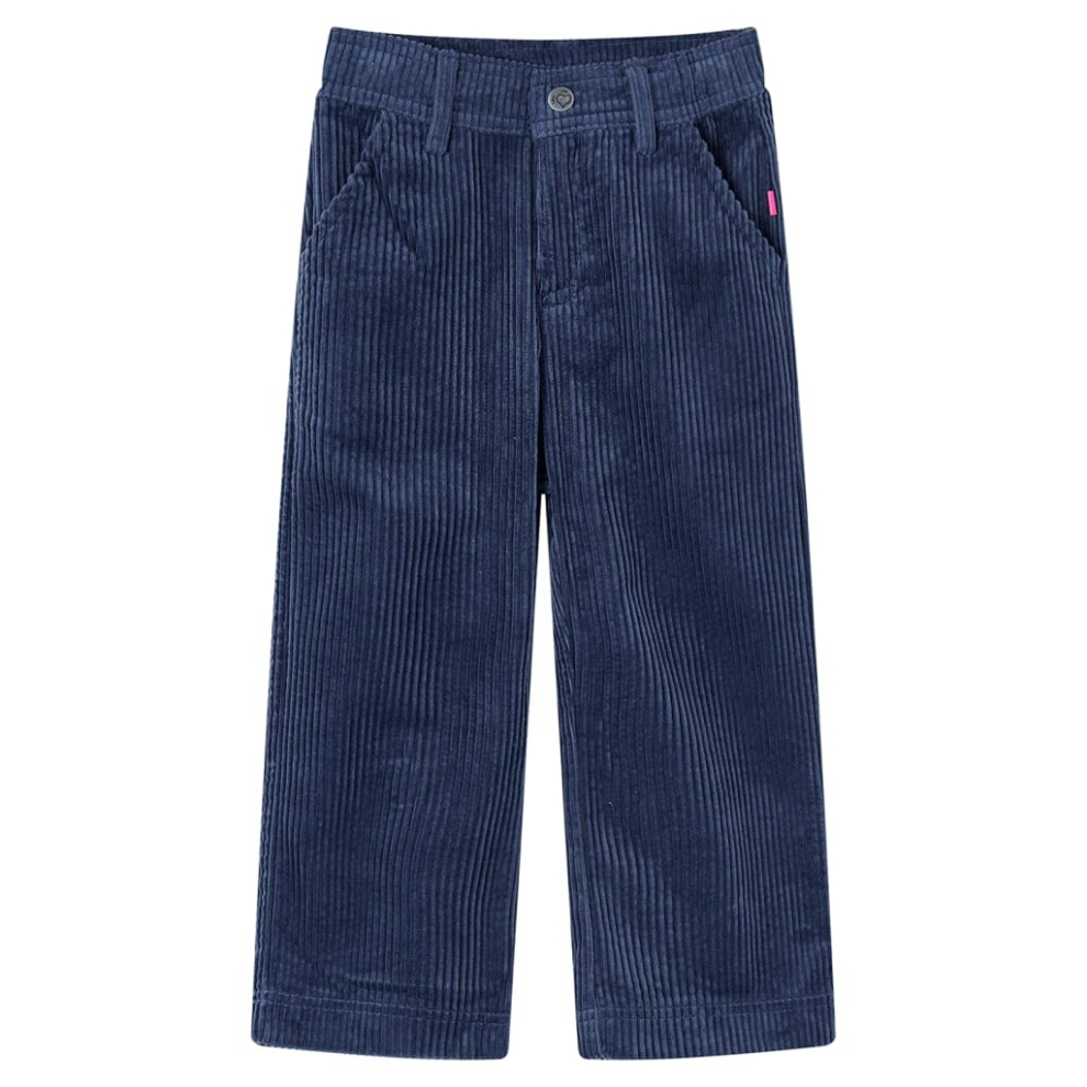 Vidaxl (104) Kids' Pants Toddler Trousers Clothes Children's Pants Clothes Corduroy Navy Blue
