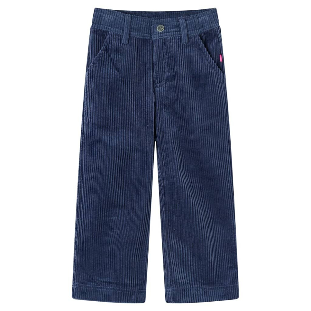 Vidaxl (92) Kids' Pants Toddler Trousers Clothes Children's Pants Clothes Corduroy Navy Blue