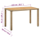 VidaXL vidaXL Solid Wood Acacia Garden Table Beige Poly Rattan Outdoor Dining Table 6