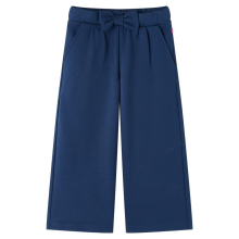 (104) Kids' Pants Toddler Trousers with Pockets Clothes Pants with Wide Legs Navy