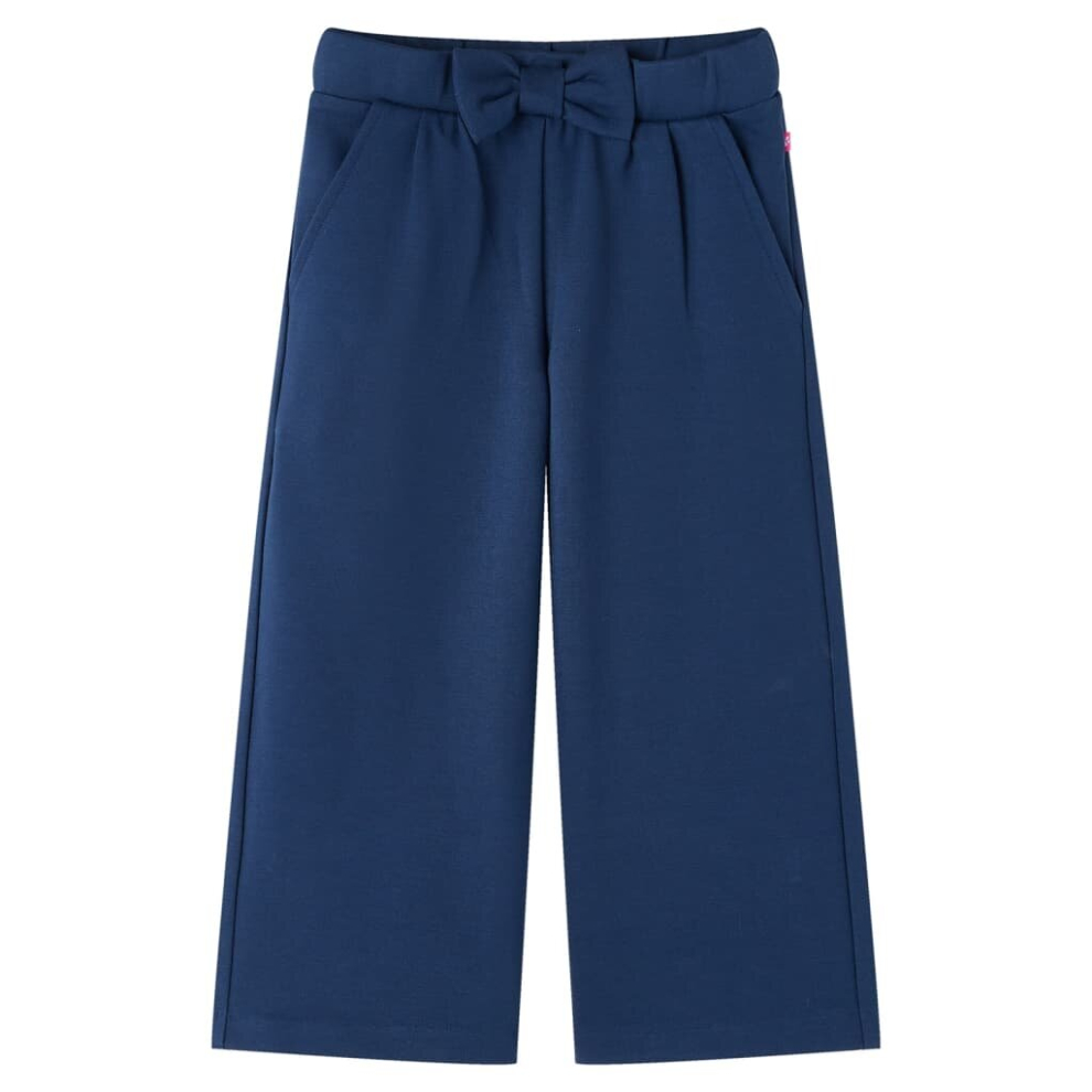 Vidaxl (104) Kids' Pants Toddler Trousers With Pockets Clothes Pants With Wide Legs Navy Blue