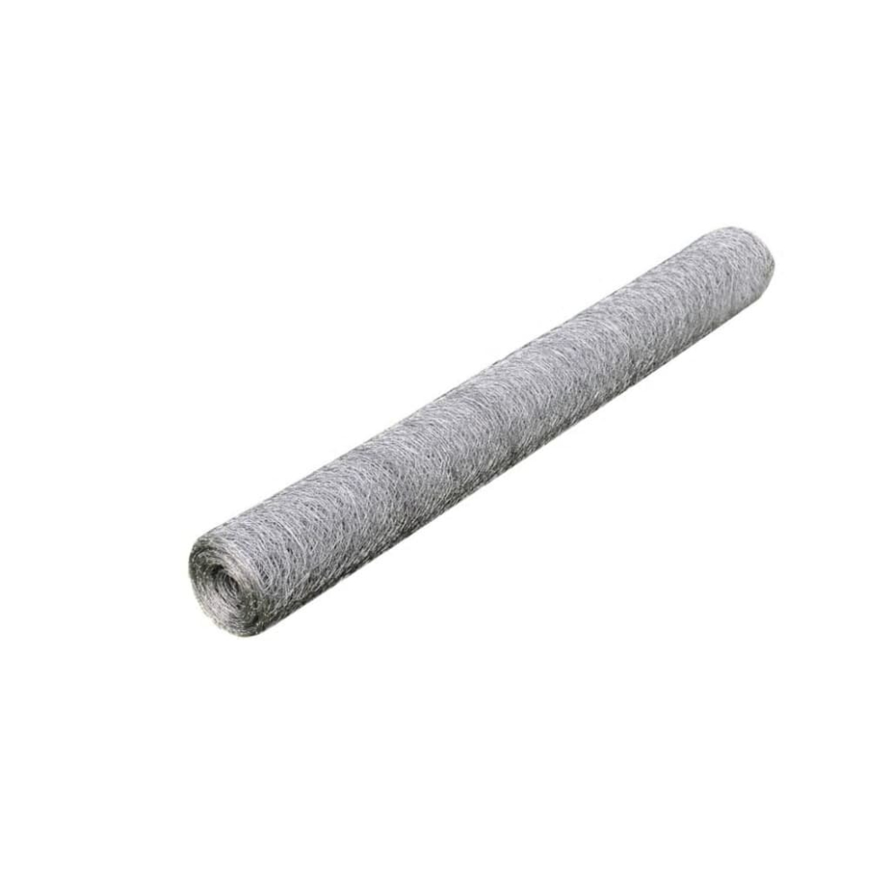Vidaxl (, 0.75 M) Chicken Wire Fence Wire Mesh Roll Wire Fencing Galvanised Steel Silver