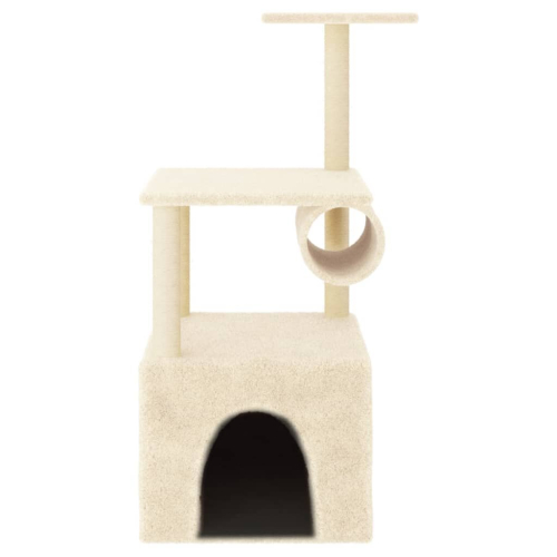 VidaXL (cream) vidaXL Cat Tree with Sisal Scratching Posts Cat Scratching Tower Cat Climber 2