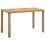 VidaXL vidaXL Solid Wood Acacia Garden Table Beige Poly Rattan Outdoor Dining Table 1
