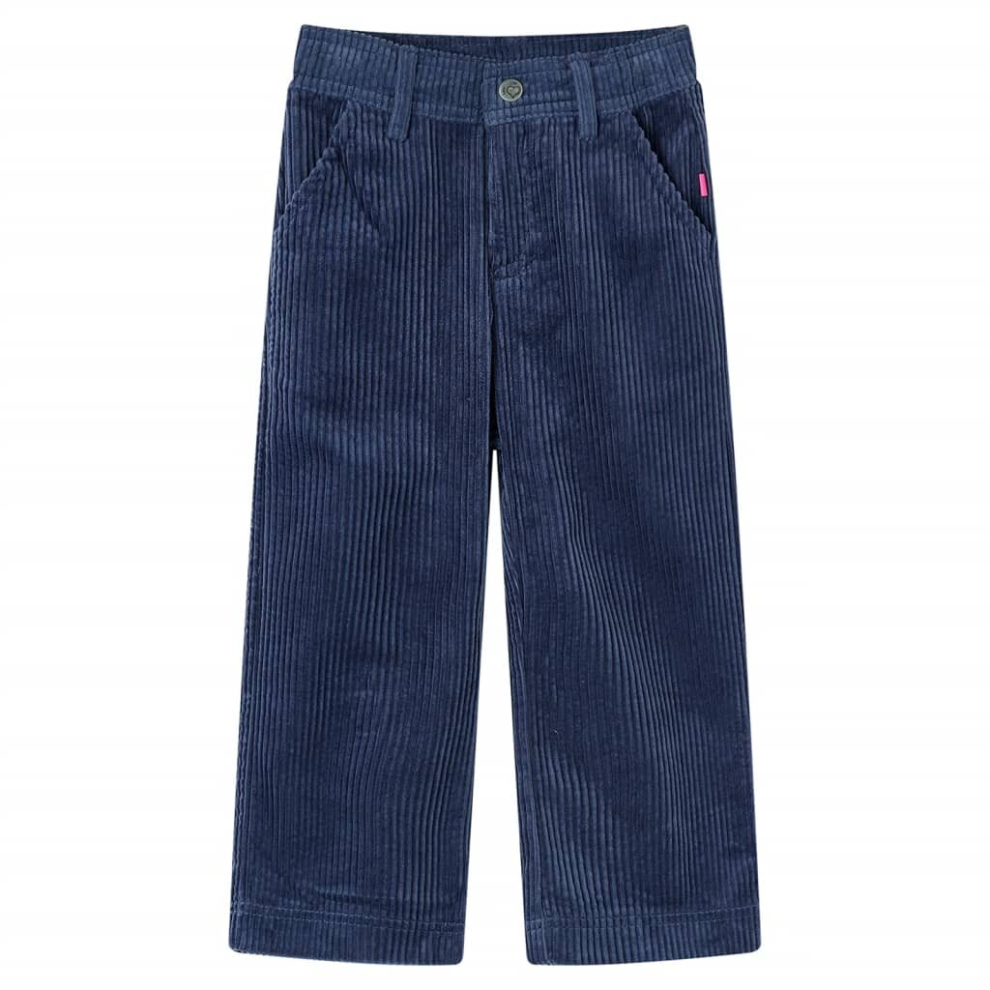 Vidaxl (116) Kids' Pants Toddler Trousers Clothes Children's Pants Clothes Corduroy Navy Blue