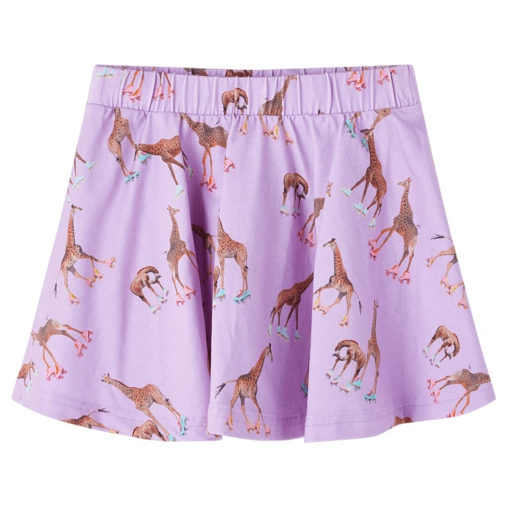 Vidaxl (116) Kids' Skirt Children's Skater Skirt Children Short Skirt Giraffe Print Lila