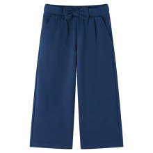 (128) Kids' Pants Toddler Trousers with Pockets Clothes Pants with Wide Legs Navy