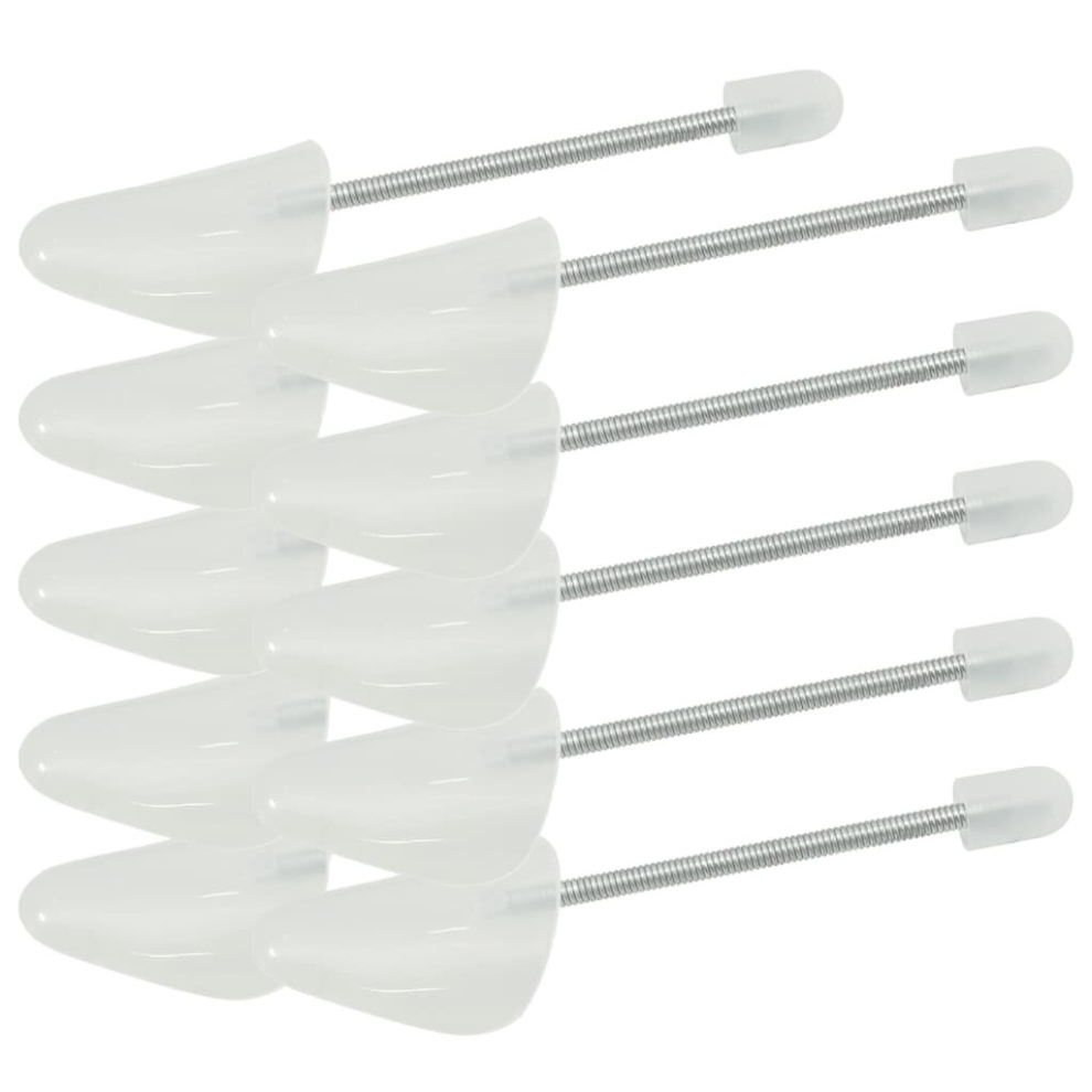 Vidaxl (White, 38-44) Shoe Trees Hallway Boot Shoe Stretcher Shoe Shaper 5 Pairs Plastic
