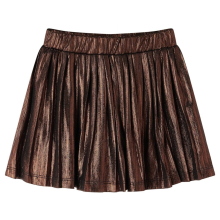(116) Kids' Skirt Girls Skater Skirt Toddler School Short Skirt with Glitters Cognac