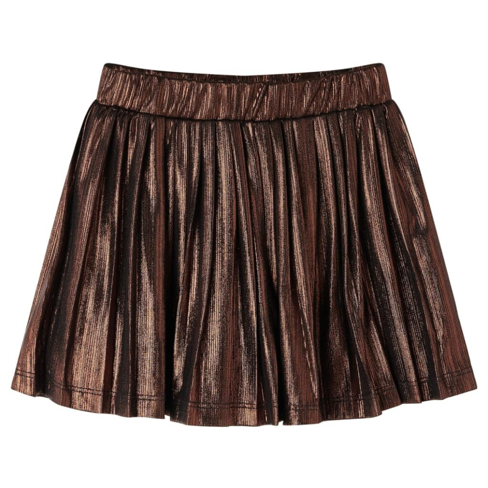 (116) Kids' Skirt Girls Skater Skirt Toddler School Short Skirt With Glitters Cognac