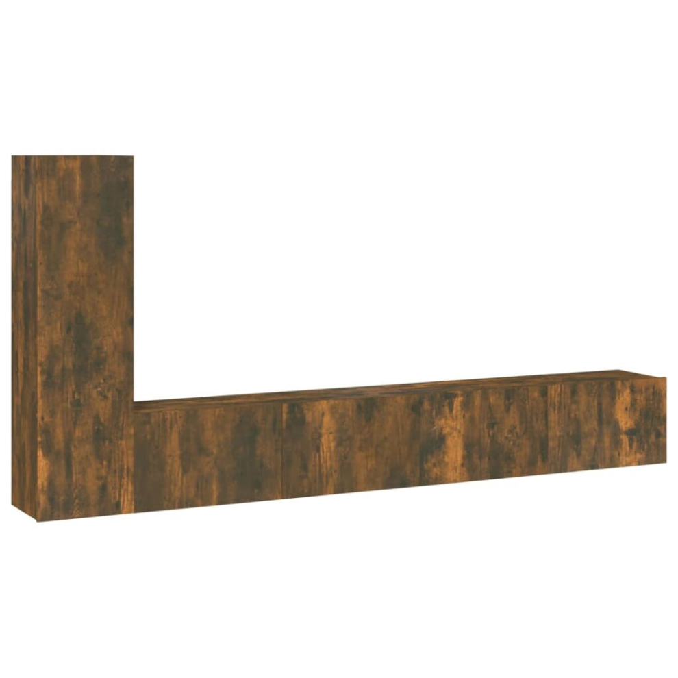 Vidaxl (Smoked Oak) Tv Cabinet Set Tv Console Media Unit Tv Unit Cupboard Engineered Wood