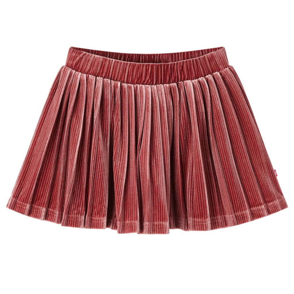 (104) Kids' Pleated Skirt Children's Skater Skirt Girls' Short Skirt Medium Pink