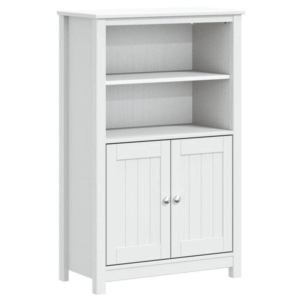 Vidaxl (White, 69.5 X 34 X 110 Cm) Bathroom Cabinet Storage Cupboard Chest Berg White Solid Wood Pine