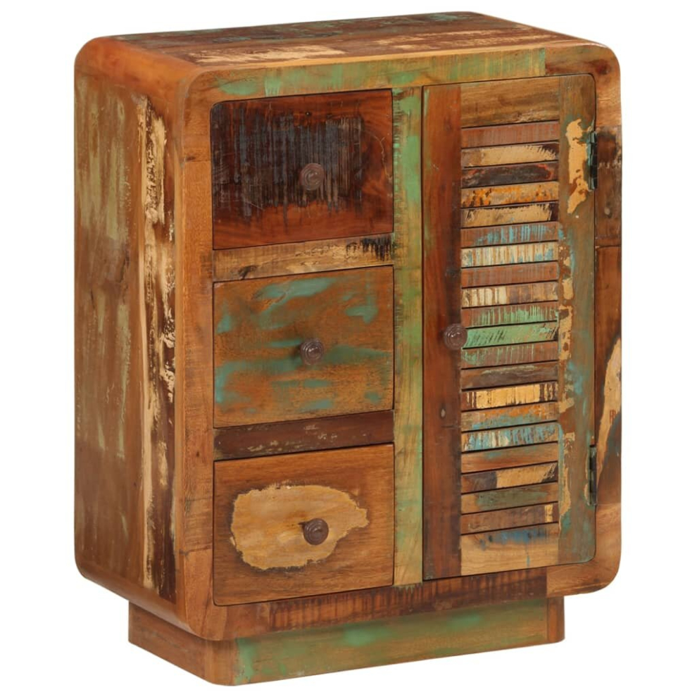 Vidaxl Sideboard Storage Cabinet With 3 Drawers Cupboard Solid Wood Reclaimed