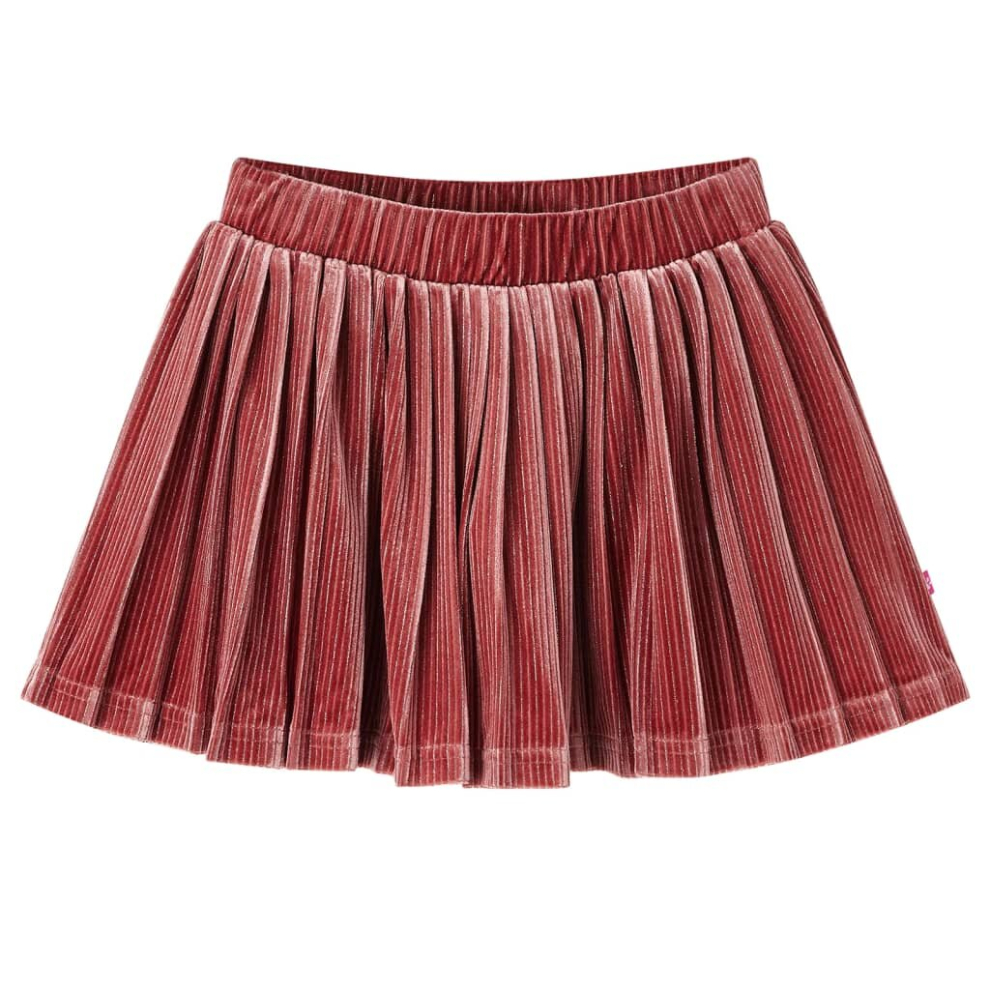 (140) Kids' Pleated Skirt Children's Skater Skirt Girls' Short Skirt Medium Pink