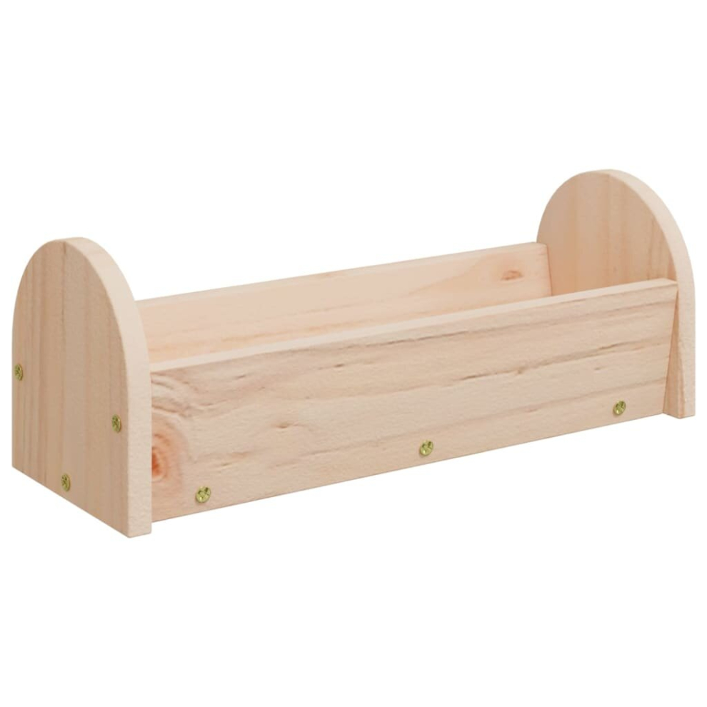 Vidaxl (28 X 10 X 10 Cm) Rabbit Hay Feeder Standing Animal Food Feeding Rack Solid Wood Fir