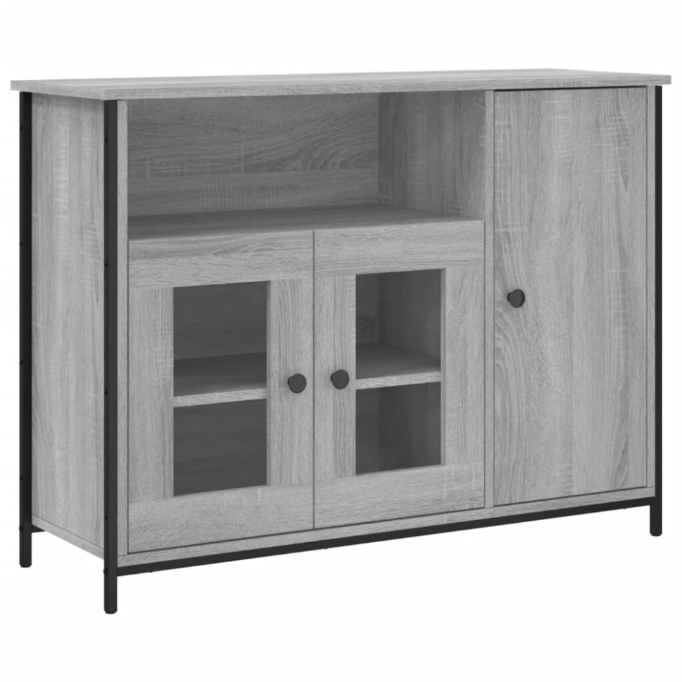 (grey sonoma) vidaXL Sideboard Storage Cupboard Highboard Home Side Cabinet Engineered Wood