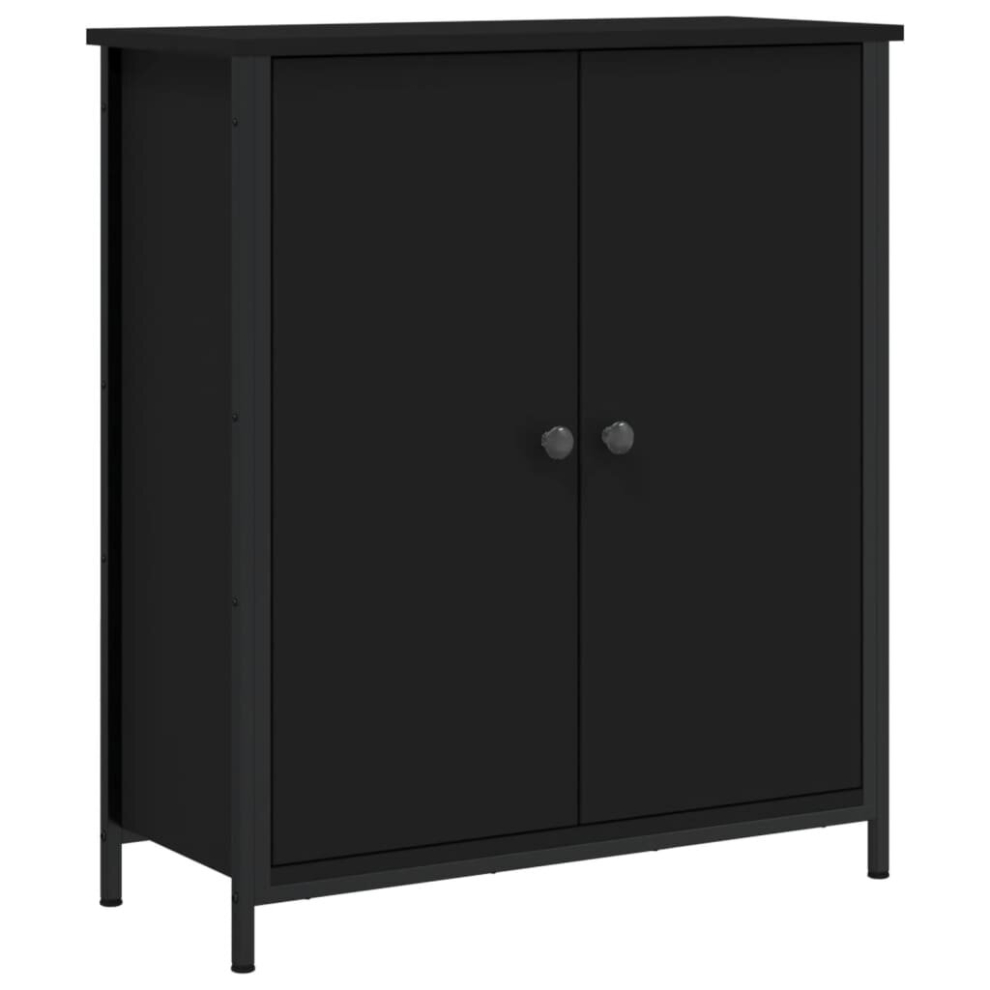 vidaXL Sideboard Cupboard Highboard Storage Cabinet Black Engineered Wood