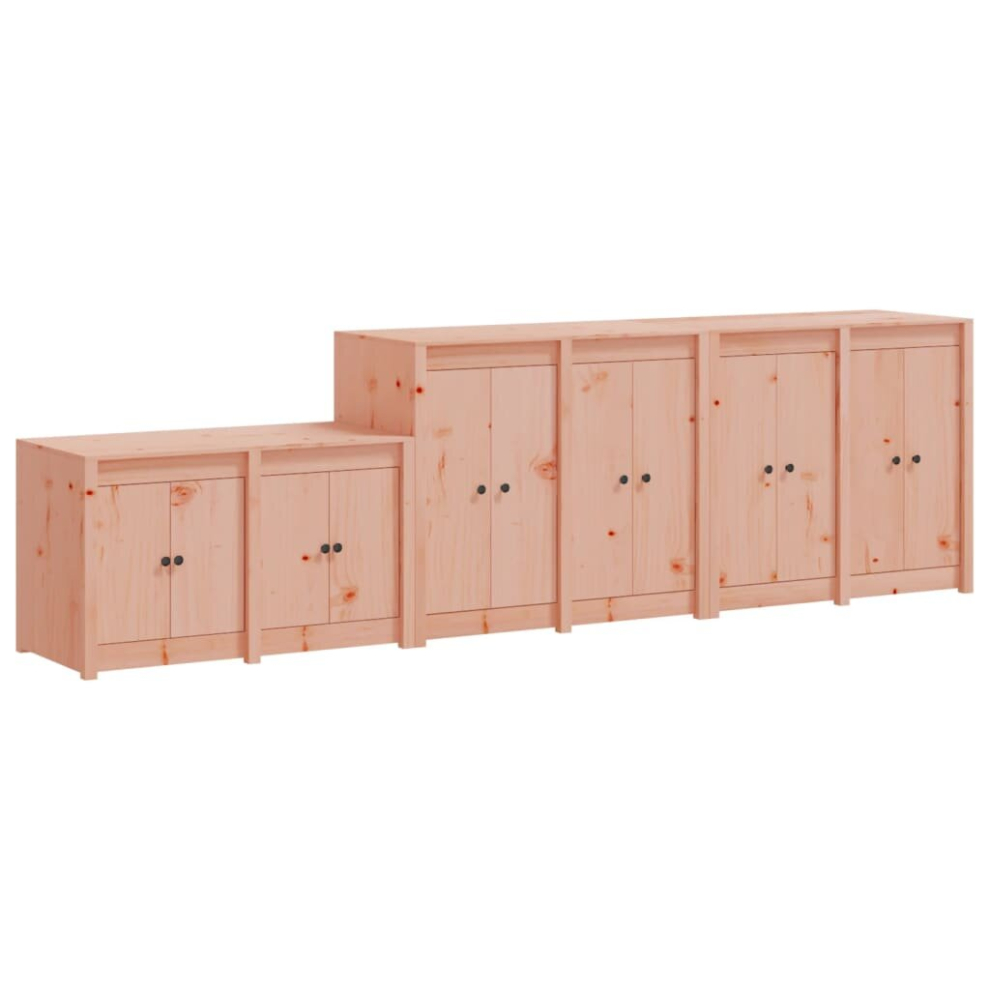 vidaXL Outdoor Kitchen Cabinets Cupboard Sideboard 3 pcs Solid Wood Douglas