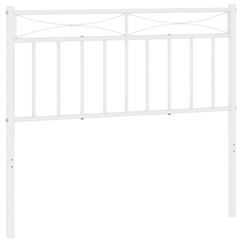 (107 cm) vidaXL Metal Headboard Tall Headboard Bed Header Bed Headboard White 100 cm