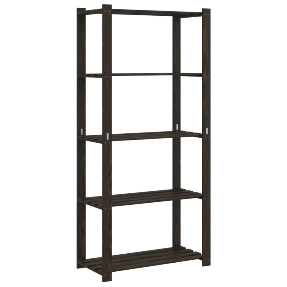 (black, 80 x 38 x 170 cm) vidaXL Solid Pinewood 5-Tier Storage Rack Home Storage Units Shelf Multi Sizes