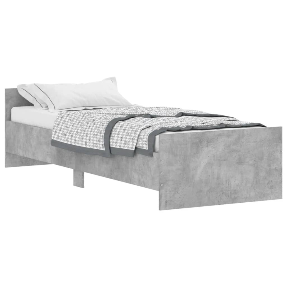 (concrete grey, 75 x 190 cm) vidaXL Bed Frame with Headboard and Footboard Bed Concrete Grey 140x200 cm