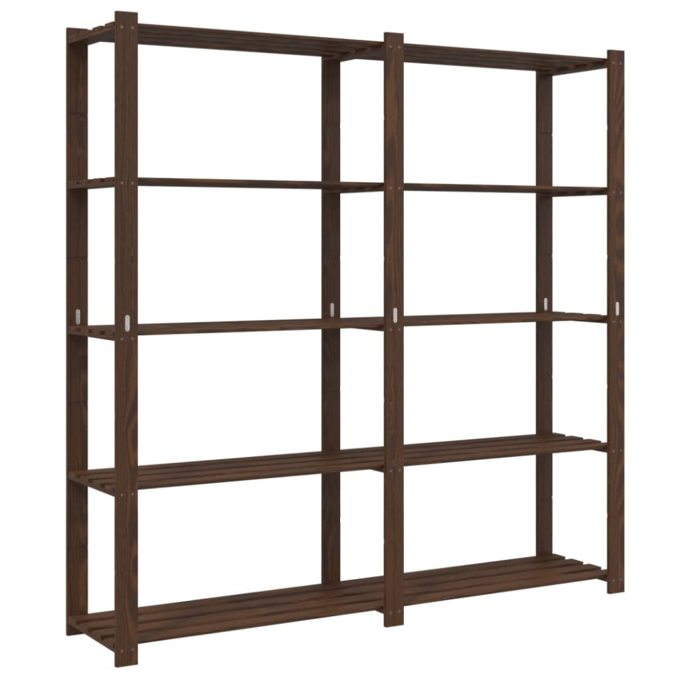 (brown, 170 x 38 x 170 cm) vidaXL Storage Rack Storage Units Shelf Industrial Shelving Solid Pinewood