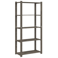 (grey, 80 x 38 x 170 cm) vidaXL Storage Rack Storage Units Shelf Industrial Shelving Solid Pinewood