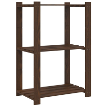 (brown, 60 x 38 x 90 cm) vidaXL Storage Rack Storage Units Shelf Industrial Shelving Solid Pinewood