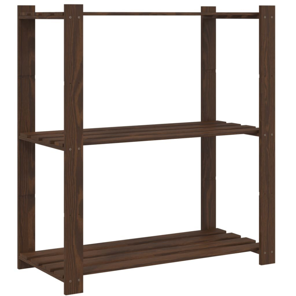 (brown, 80 x 38 x 90 cm) vidaXL Storage Rack Storage Units Shelf Industrial Shelving Solid Pinewood
