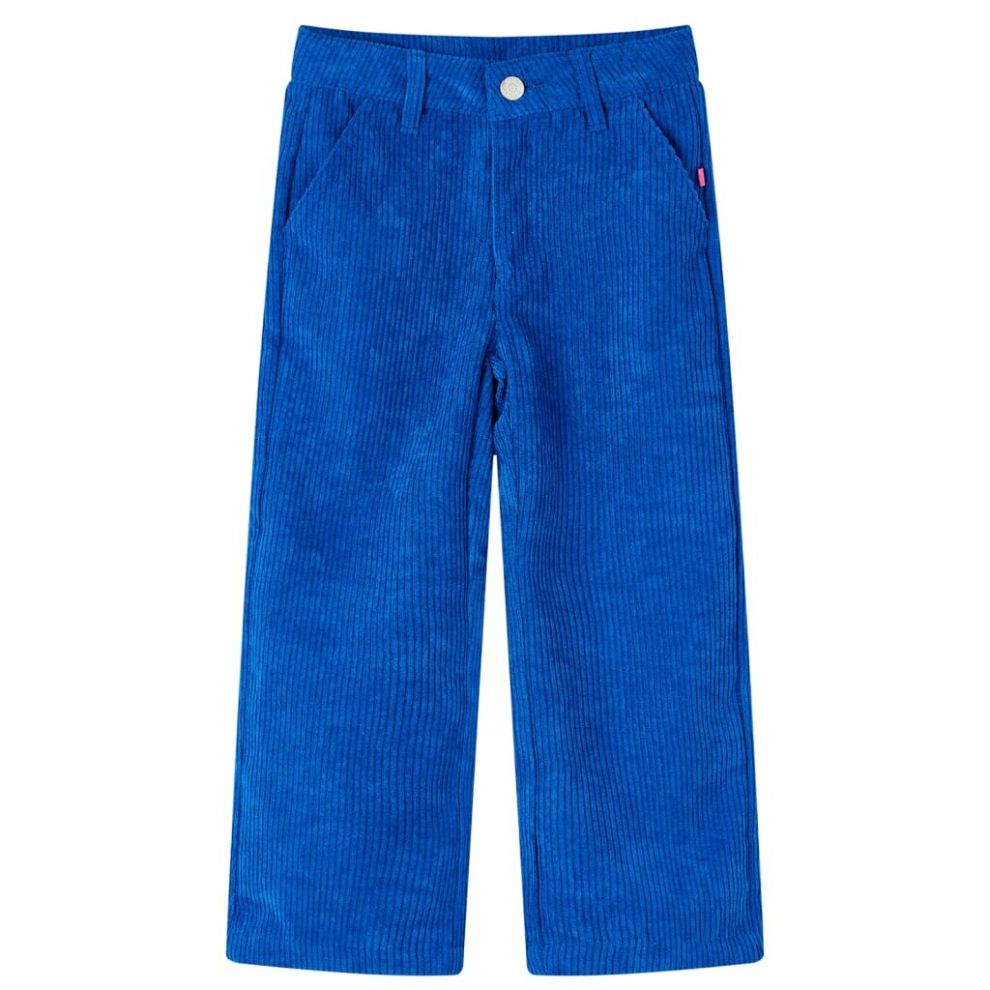Vidaxl (128) Kids' Pants Toddler Trousers Children's Pants Clothes Corduroy Cobalt Blue