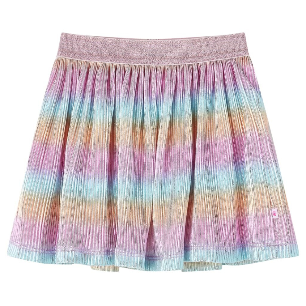 (104) Kids' Skirt Girls Skater Skirt Children Short Skirt Rainbow Print Multicolour