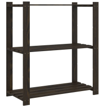 (black, 80 x 38 x 90 cm) vidaXL Storage Rack Storage Units Shelf Industrial Shelving Solid Pinewood