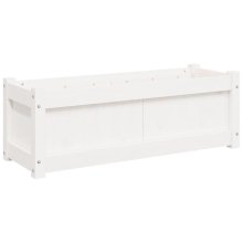 vidaXL Garden Planter Flower Pot Planter Box Plant Pot White Solid Wood Pine