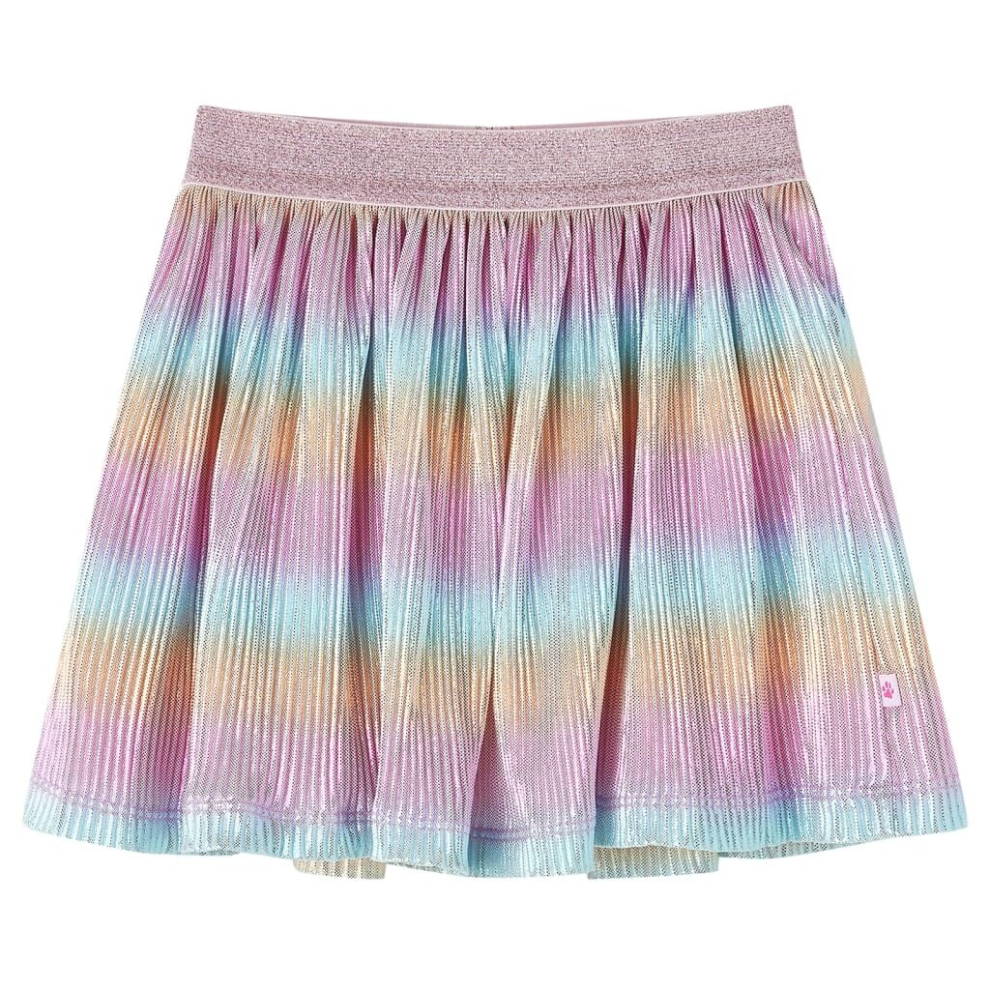 (116) Kids' Skirt Girls Skater Skirt Children Short Skirt Rainbow Print Multicolour